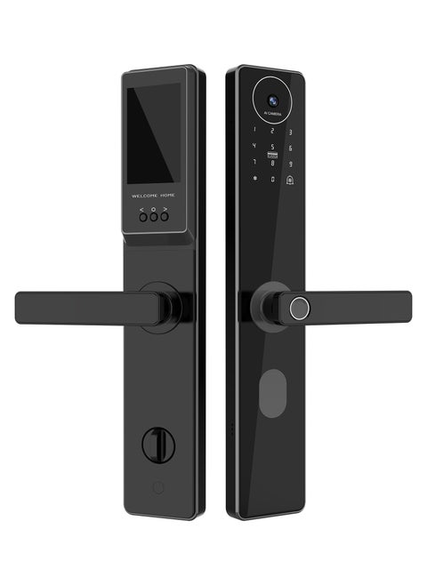 Smart Door Lock with Camera, 3 in 1 Camera+Doorbell+APP Keyless Entry Door Lock,App Remote Control,Two-Way Intercom,HD 1080P, Rechargeable Battery for home office airbnb