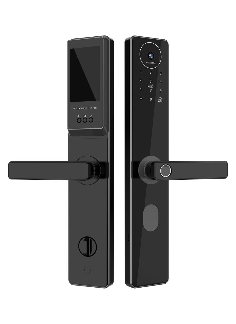 Razuvious - Smart Door Lock with Camera, 3 in 1 Camera+Doorbell+APP Keyless Entry Door Lock,App Remote Control,Two-Way Intercom,HD 1080P, Rechargeable Battery for home office airbnb - Image 1