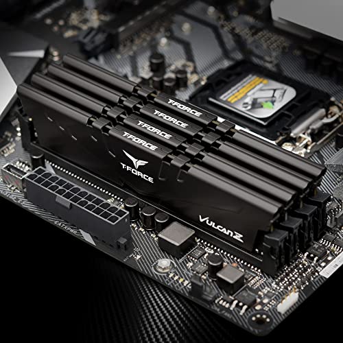 TEAMGROUP T-Force Vulcan Z DDR4 16GB مجموعة (2x8GB) 3600MHz (PC4-28800) CL18 وحدة ذاكرة سطح المكتب رام سوداء TLZBD416G3600HC18JDC01 - Image 2