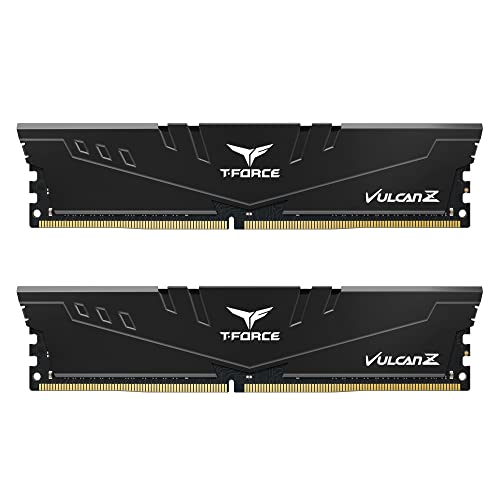 TEAMGROUP T-Force Vulcan Z DDR4 16GB مجموعة (2x8GB) 3600MHz (PC4-28800) CL18 وحدة ذاكرة سطح المكتب رام سوداء TLZBD416G3600HC18JDC01 - Image 1