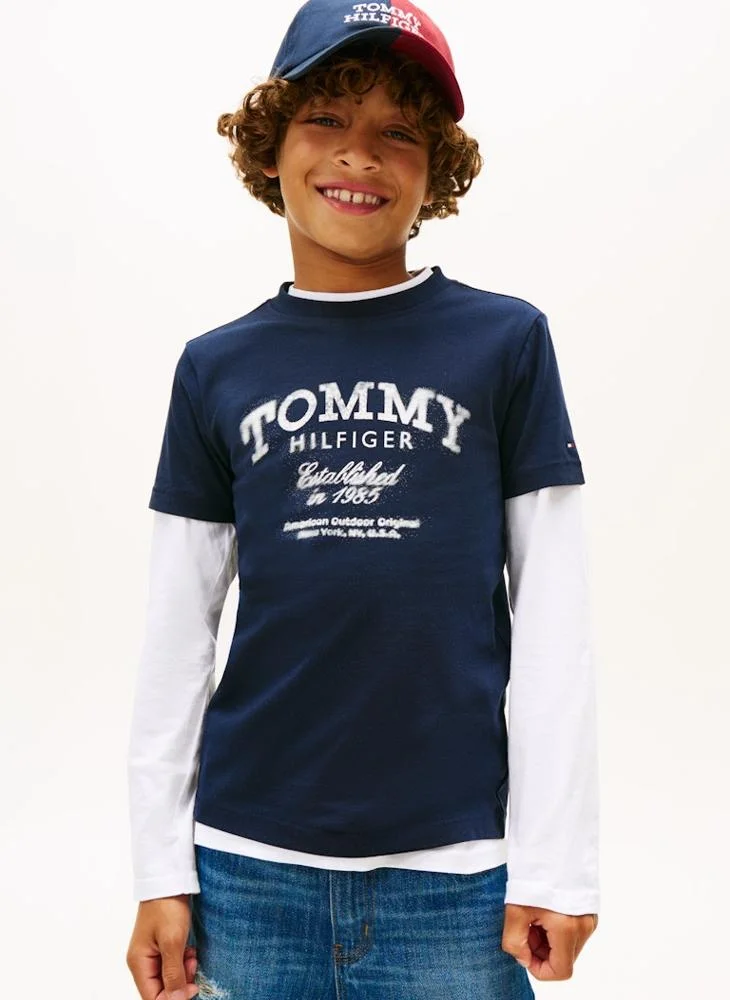 TOMMY HILFIGER Kids Tommy Faded Print T-Shirt