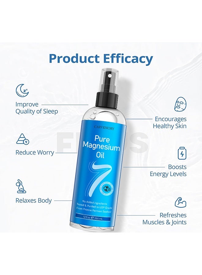 CARVENCHY Pure Magnesium Oil Spray, Promotes Calm Sleep And Relaxation, 8.4 Fl Oz / 250ml - Image 3