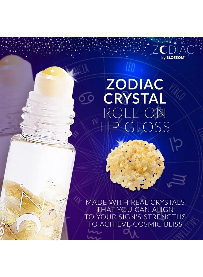 Blossom Zodiac Sign Vanilla Scented Moisturizing Rollon Lip Gloss With Crystals Made In Usa 0.20 Fl. Oz.5.9Ml Leo - Image 2