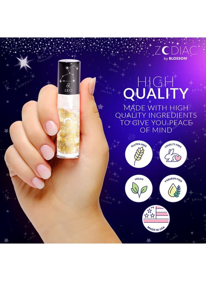 Blossom Zodiac Sign Vanilla Scented Moisturizing Rollon Lip Gloss With Crystals Made In Usa 0.20 Fl. Oz.5.9Ml Leo - Image 3