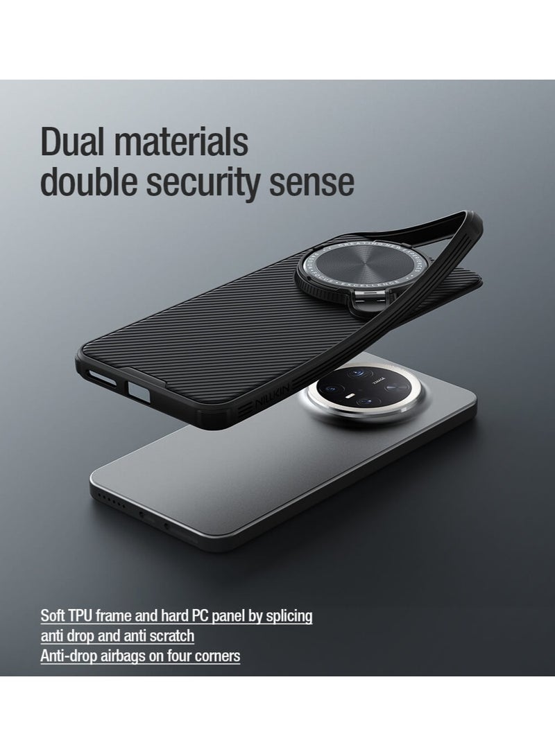 نيلكين جراب لهاتف Huawei Mate 70 Pro/Mate 70 Pro Plus، جراب CamShield Prop TPU مع غطاء حماية للعدسة على شكل قلاب من البولي كربونات، حامل مضاد للسقوط وهج CD، غطاء خلفي مرآة لهاتف Mate 70/70 pro Plus - Image 4