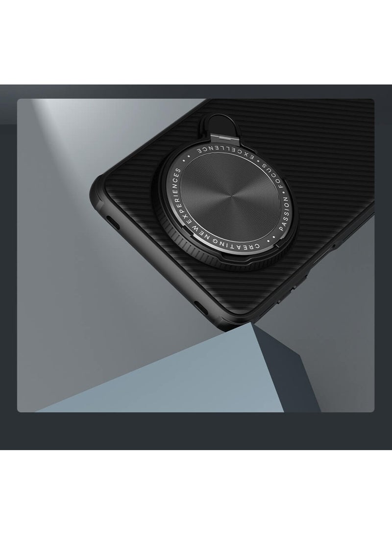 نيلكين جراب لهاتف Huawei Mate 70 Pro/Mate 70 Pro Plus، جراب CamShield Prop TPU مع غطاء حماية للعدسة على شكل قلاب من البولي كربونات، حامل مضاد للسقوط وهج CD، غطاء خلفي مرآة لهاتف Mate 70/70 pro Plus - Image 5