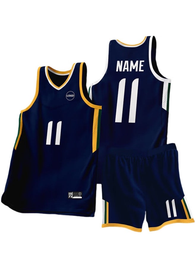 Pull Back Huili American Basketball Customized Sportswear Set, Team Jersey, Bulk Purchase, Printed Team Uniform, Hllqms603, Royal Blue, 2Xl - Image 1