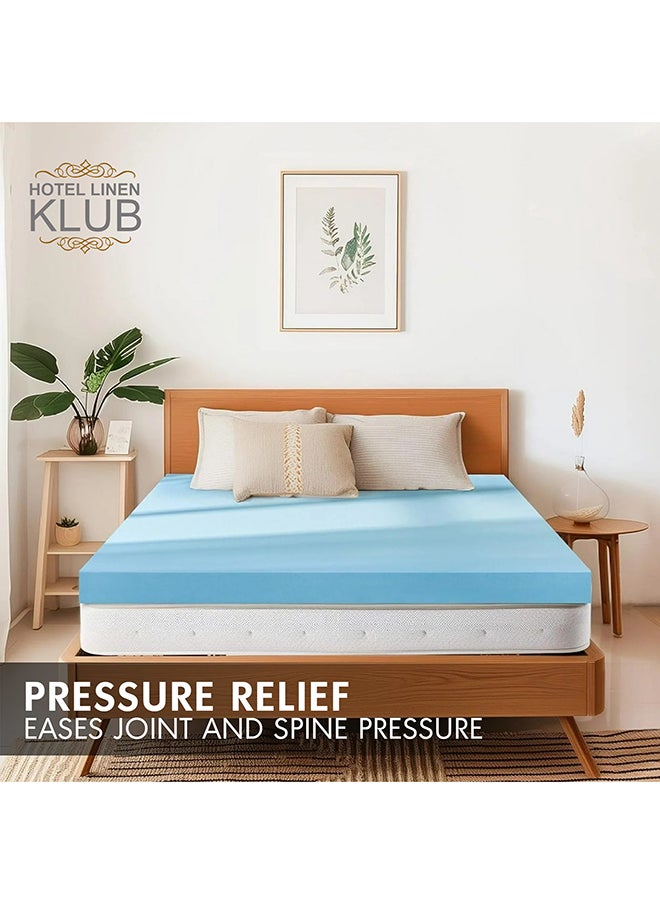 Hotel Linen Klub 2-Inch Gel-Infused Memory Foam Mattress Topper – High Density Memory Foam Bed Mattress, Cooling Comfort & Pressure Relief  - Image 2