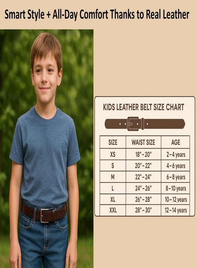 Flyer Kids Belt for Boys 4-6 Year - Genuine Leather Pack of 2 Black & Brown Belts for 4, 4-5, 5, 5-6, 6 Year Old - Adjustable Uniform & Casual Belt belt combo BL-BR-4579 - Image 4