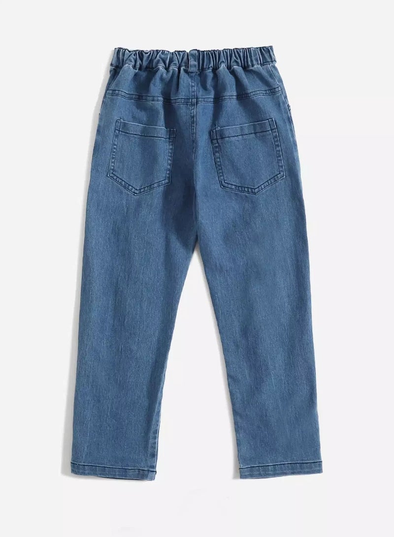 Girls Ripped Pearls Beaded Jeans  - Image 2