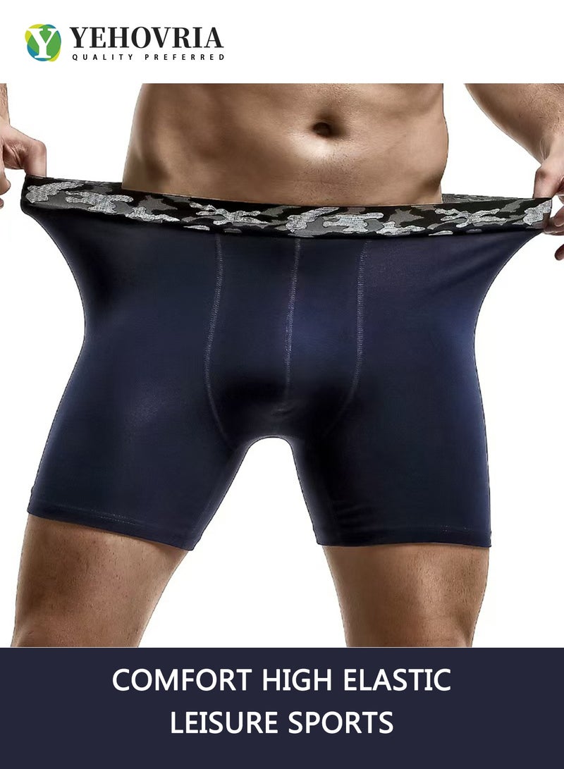 YEHOVRIA Men's 3-Pack Boxer Briefs - Mid-Rise, Anti-Chafing Stretch Cotton, Breathable Stretch Cotton Moisture-Wicking Athletic Underwear - Image 4