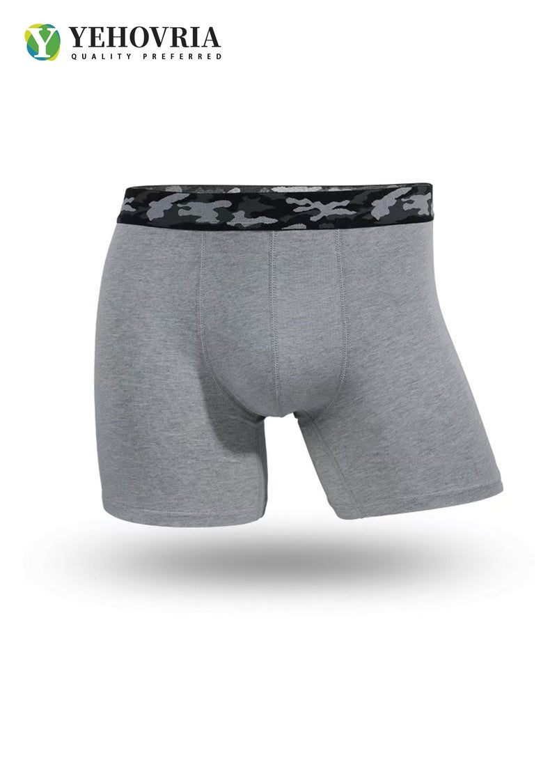 Men's 3-Pack Boxer Briefs - Mid-Rise, Anti-Chafing Stretch Cotton, Breathable Stretch Cotton Moisture-Wicking Athletic Underwear