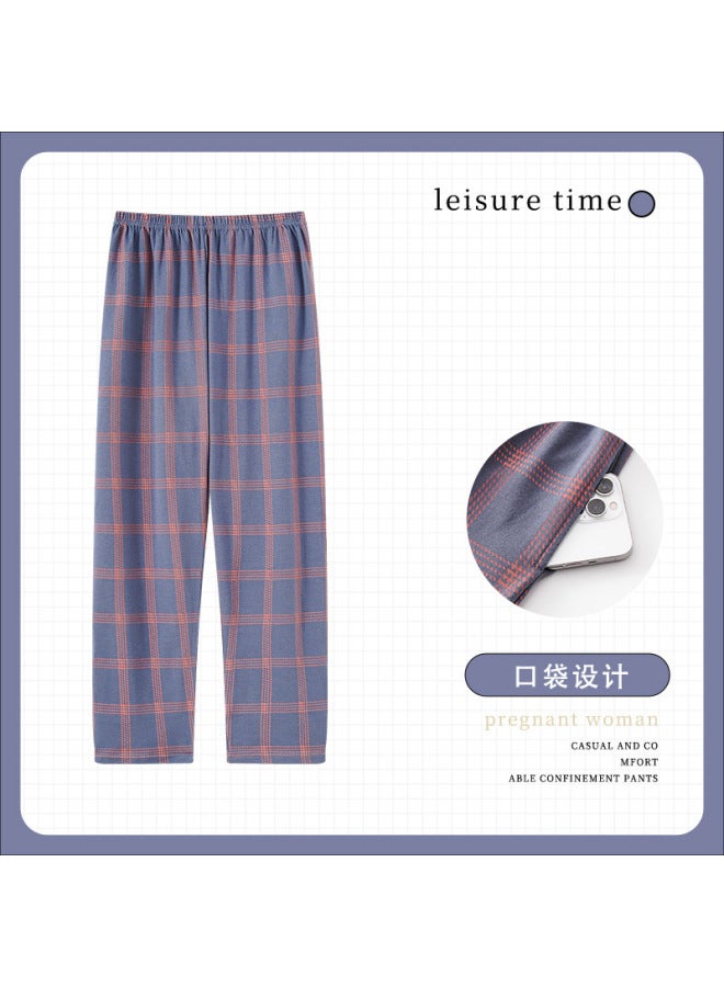 Men's Pure Cotton Pajama Pants Widened And Extra-large Casual Pants Trousers Four-season Cotton Outer Wearing Home Pants Single Pants