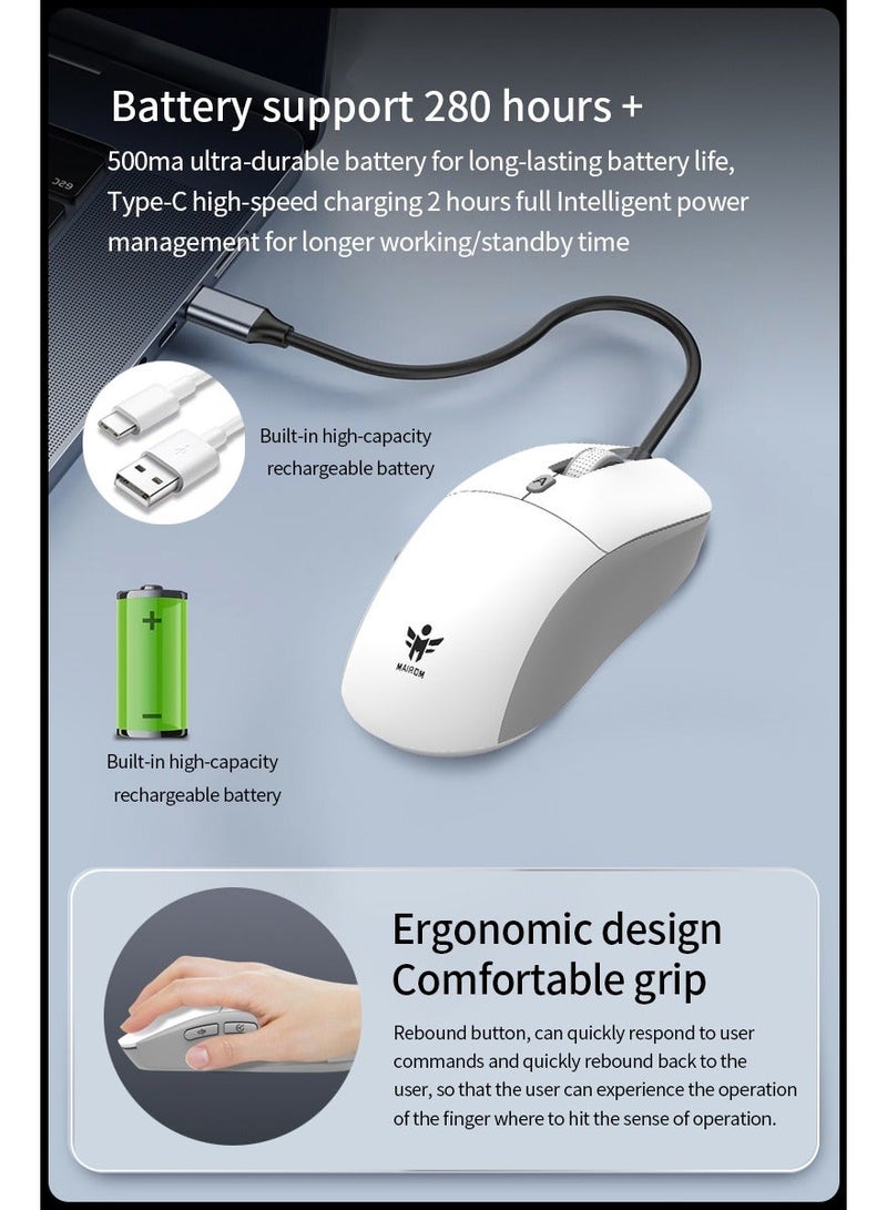 Luttec AI Wireless Gaming Mouse, 4000 Adjustable DPI, Multilingual Voice Typing & Translation, AI Chat Assistant, All-in-One AI Office Function, Universal for Desktop Laptop Mac All-in-One PC - Image 4