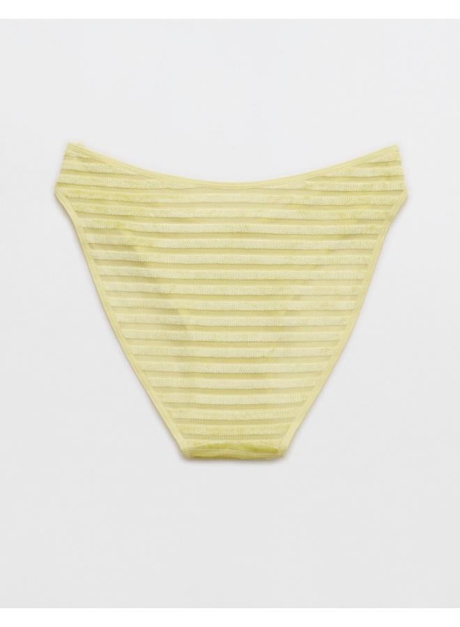 Aerie Striped High Leg Bikini Bottom  - Image 1