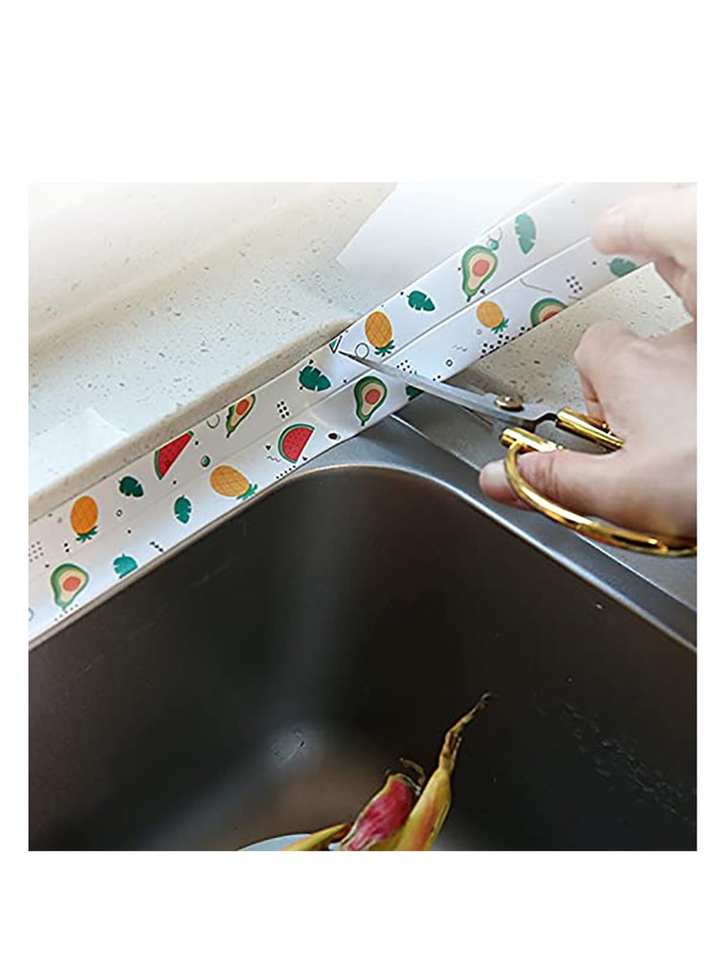 SYOSI شريط ختم مقاوم للماء ذاتي اللصق مضاد للاصطدام 2لفات للختم لمغسلة الحمام والمطبخ - Image 3