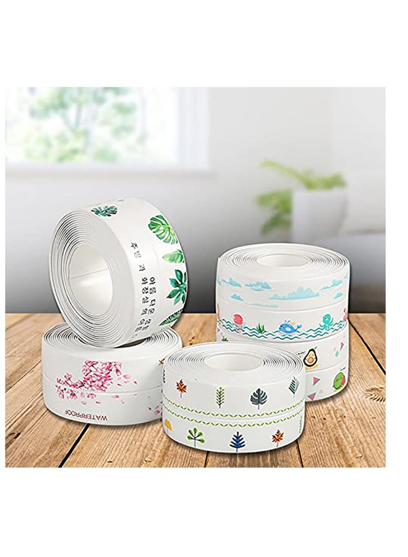 SYOSI شريط ختم مقاوم للماء ذاتي اللصق مضاد للاصطدام 2لفات للختم لمغسلة الحمام والمطبخ - Image 2