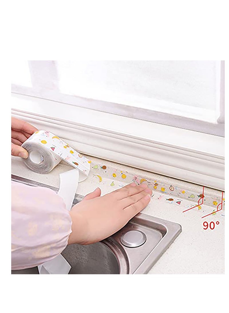SYOSI شريط ختم مقاوم للماء ذاتي اللصق مضاد للاصطدام 2لفات للختم لمغسلة الحمام والمطبخ - Image 4