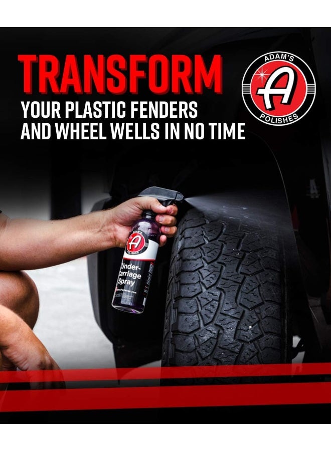 Sio2 Infused Invisible Undercarriage Dressing Spray For Car Detailing, Silica Infused For Premium Results, Works On Tires, Trim, Wheel Wells, Black Satin Finish (1 Gallon)