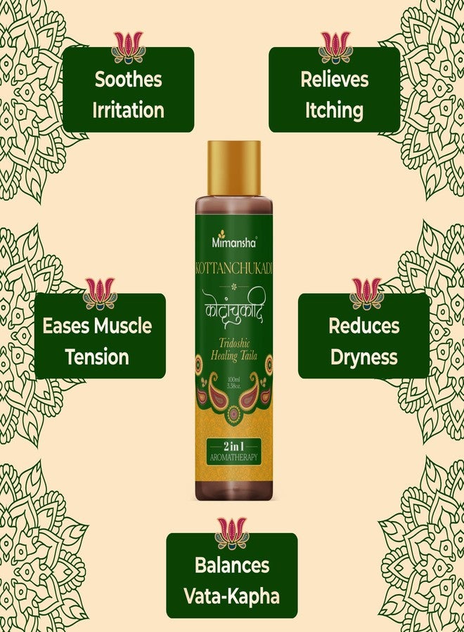 MIMANSHA Kottanchukadi Taila – Ayurvedic Oil for Skin Irritation, Itching & Stiffness Relief | Herbal Milk-Infused Massage Oil- 100ml - Image 3