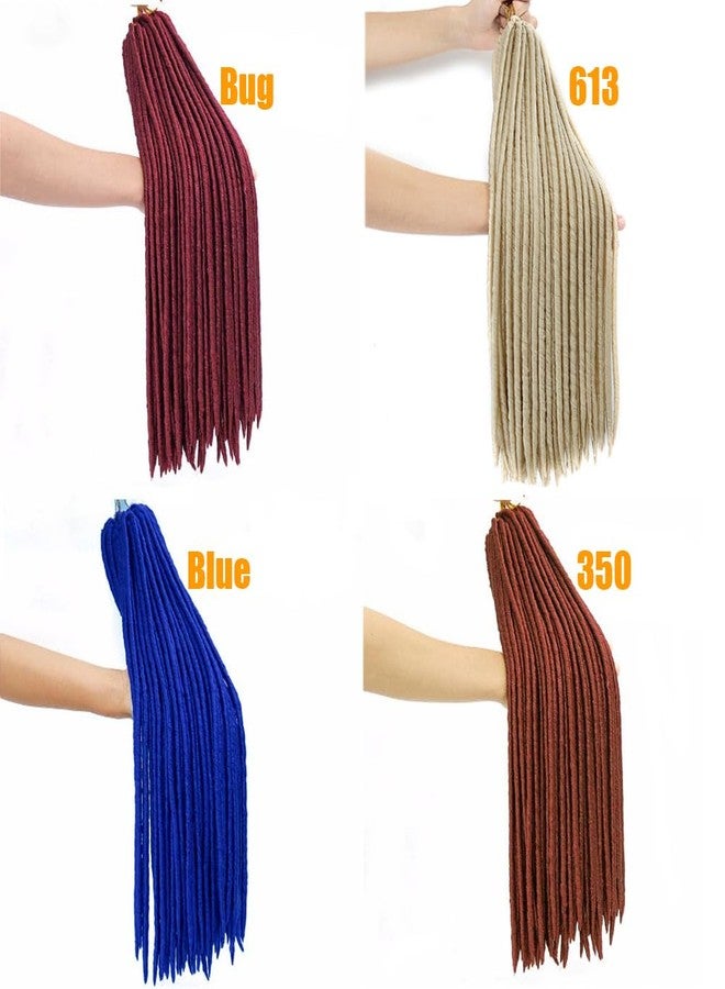 Haolocs 6Pcs/Lot Straight Faux Locs Crochet Hair 18 Inch Soft Pre Looped Dreadlock African Roots Braid Synthetic Braiding Hair Extension for Black Women (#613, 14 Inch) - Image 5