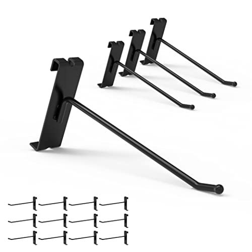 HUHOLE Gridwall Hooks 6 Inch, 32PC Display Hooks for Grid Wall, Hook for Grid Wall Panel, Black - Image 1
