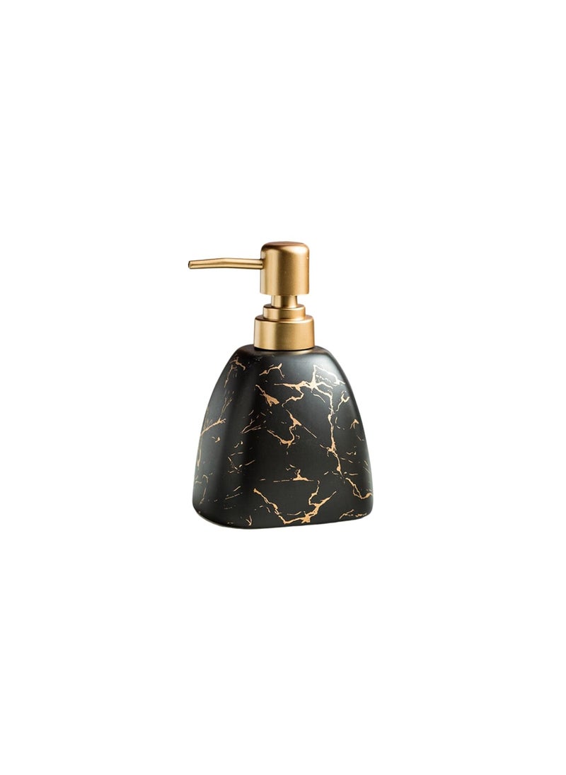 FabSeasons - FabSeasons Soap Dispenser with Pump, Italian Marble Pattern Dispensar Bottle for Liquid soap, Lotions and Oil, Black - Image 1