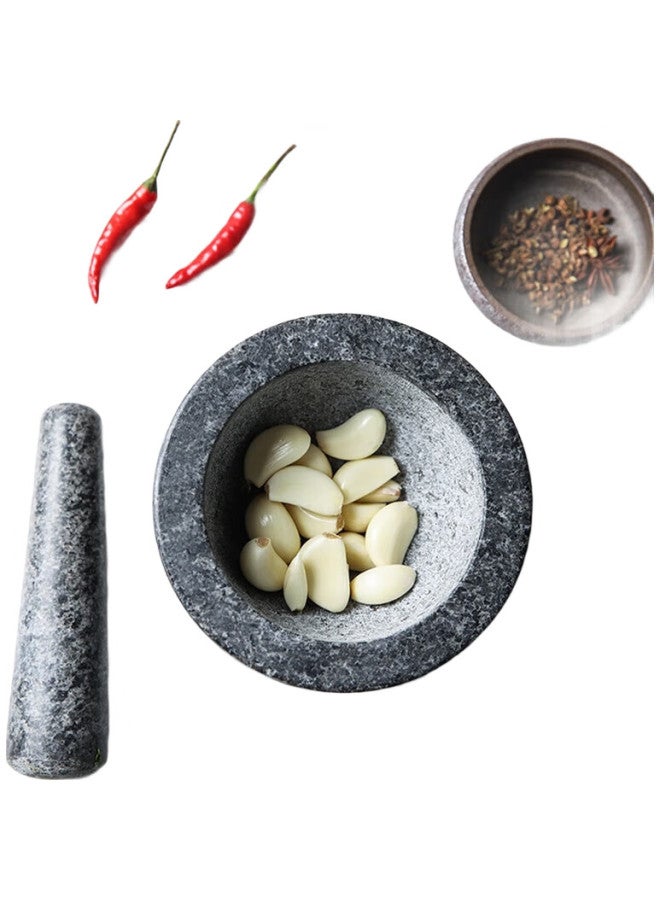 All-round Quanshi Marble Garlic Press, Garlic Crusher, Garlic Masher, Garlic Mincer, Stone Mortar, Household Grinder, Herb Grinder, Ginger Grinder, Material Grinder - Image 2