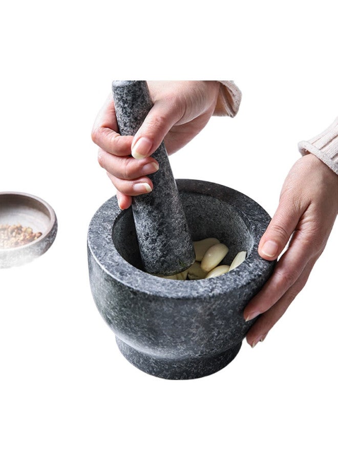 All-round Quanshi Marble Garlic Press, Garlic Crusher, Garlic Masher, Garlic Mincer, Stone Mortar, Household Grinder, Herb Grinder, Ginger Grinder, Material Grinder - Image 1