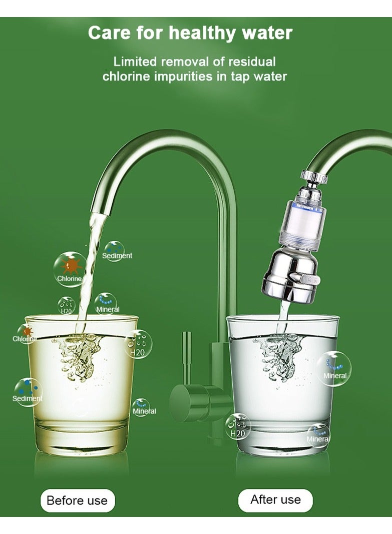 Water Filter Faucet Connector, 360° Swivel Faucet Water Filter, 3 Adjustable Spray Modes Faucet Connector for Kitchen, Bathroom, Bathtub, Home - Image 5