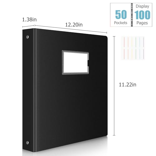 Uquelic 50-Pocket Binder with Plastic Sleeves, High-Capacity Document Organizer and Presentation Book for Artwork, Clear Sheet Protectors, Display 100 Pages (Macaron 50 Pockets) - Image 5