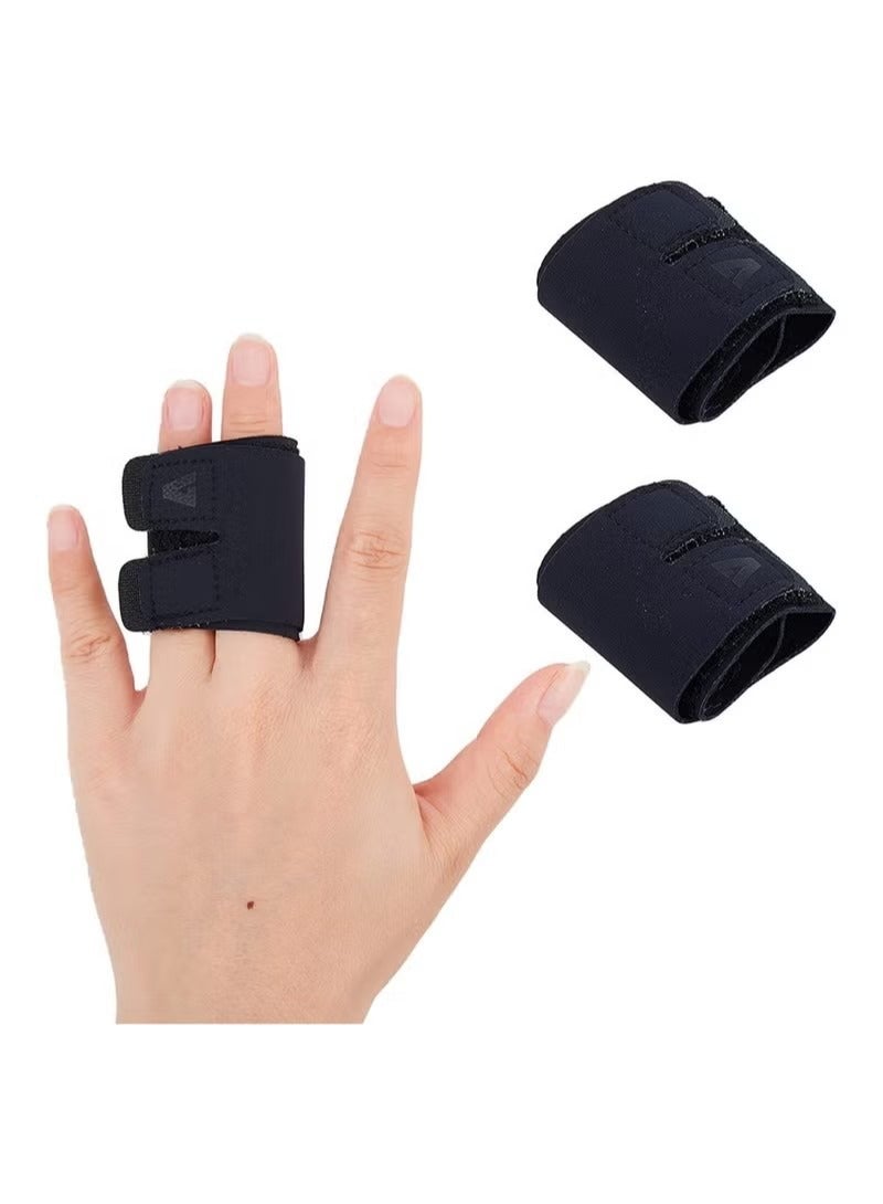 2 Pack Reusable Finger Support Sleeves Adjustable Elastic Trigger Finger Splints - Image 1