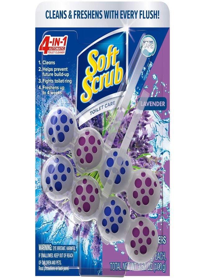 Soft Scrub 4-in-1 Rim Hanger Toilet Bowl Cleaner, Lavender, 2 Count - Image 1
