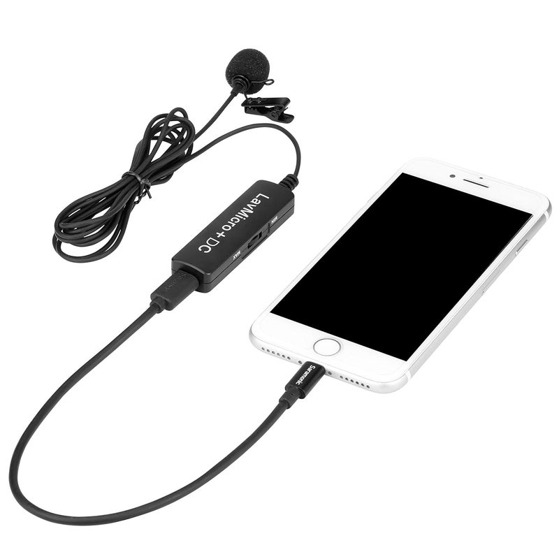 Saramonic Digital Lavalier Microphone with Lightning, USB-C & USB-A Output for iPhone, iPad, Android Devices & Computers with Headphone Out (LavMicro+DC) - Image 2