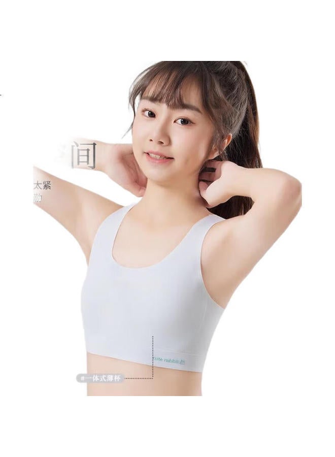GUJIN (Gujin) 2 Pieces Seamless Girls' Underwear Youth Development Stage Two 10-14 Years Old Girls' Bra Junior High School Elementary School Students - Image 2
