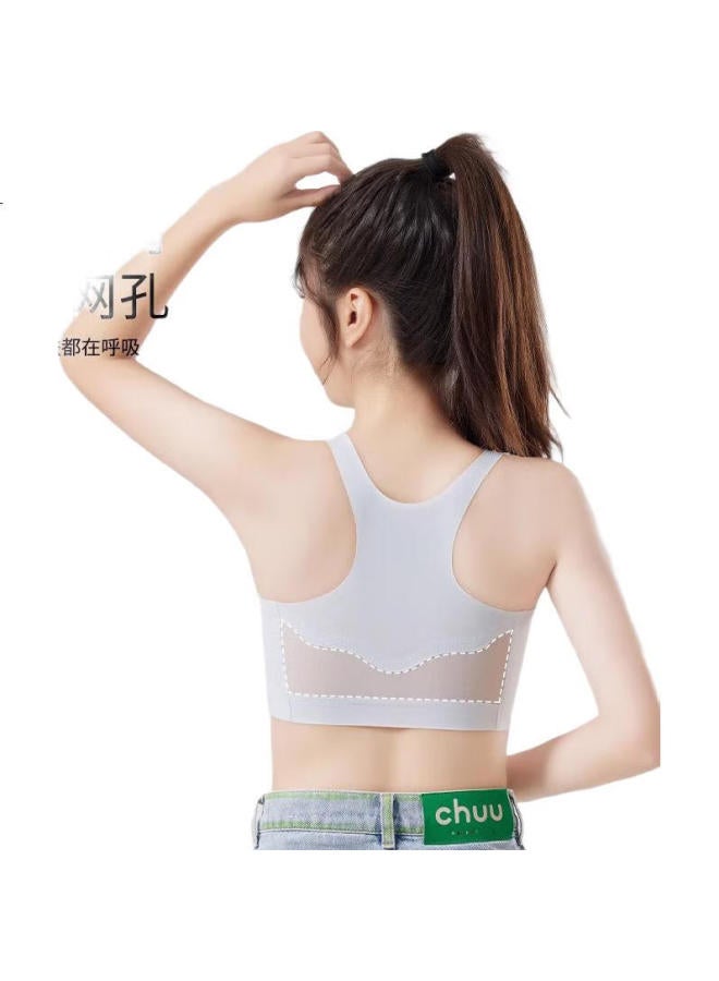 GUJIN (Gujin) 2 Pieces Seamless Girls' Underwear Youth Development Stage Two 10-14 Years Old Girls' Bra Junior High School Elementary School Students - Image 1