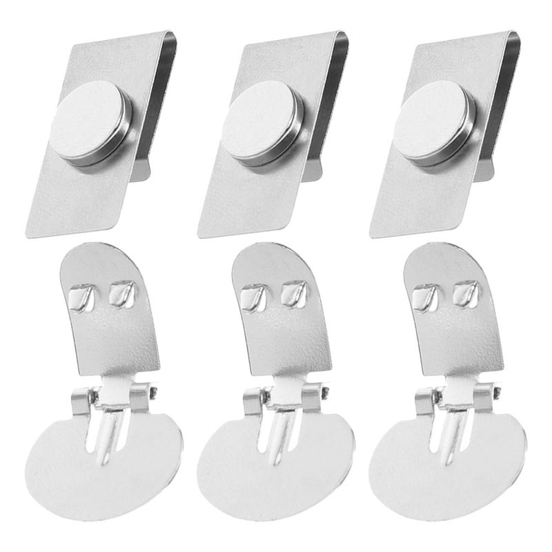 3 Pairs Magnetic Tie Clips For Men: Stainless Steel Invisible Tie Stays Alternative For Wedding Formal Wear Business - Image 2