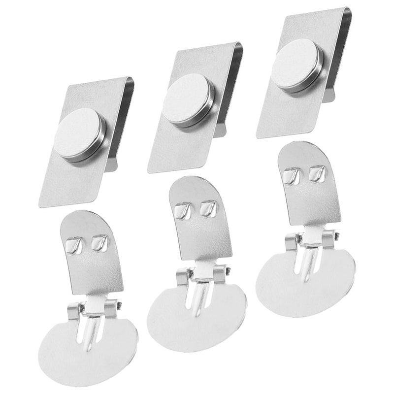 3 Pairs Magnetic Tie Clips For Men: Stainless Steel Invisible Tie Stays Alternative For Wedding Formal Wear Business - Image 3