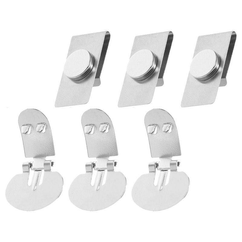 3 Pairs Magnetic Tie Clips For Men: Stainless Steel Invisible Tie Stays Alternative For Wedding Formal Wear Business - Image 1
