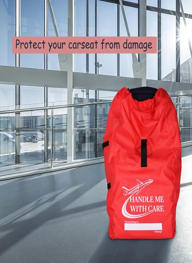 Hewjog Car Seat Travel Bag for Airplane, Carseat Cover for Air Travel for Infant Carriers Booster Convertible, Red - Image 5