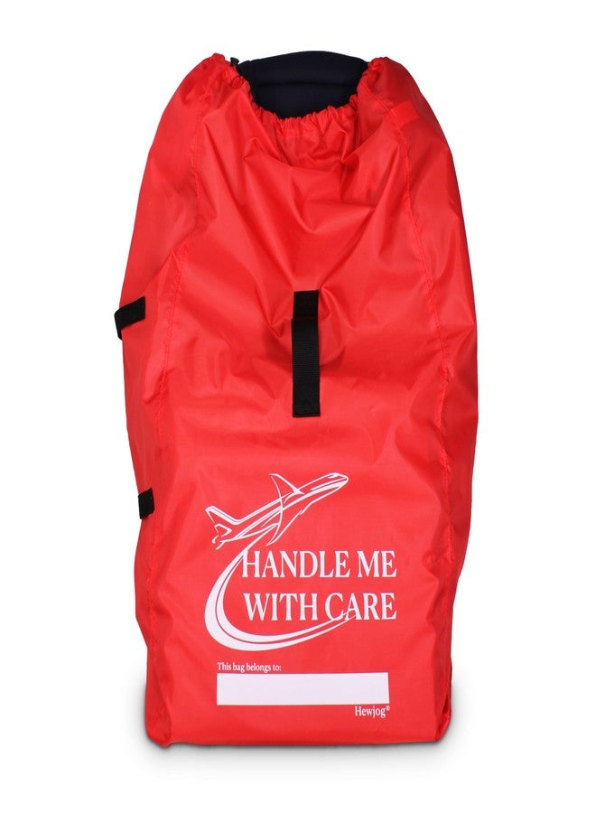 Hewjog Car Seat Travel Bag for Airplane, Carseat Cover for Air Travel for Infant Carriers Booster Convertible, Red - Image 1