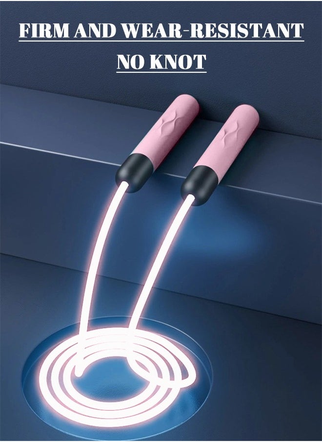 GROIC Jump Rope,Glowing Skipping Rope, for Basic Jumping Training Working Out Exercise Weight Loss, Indoors Outdoors LED Light Up Without Tangles Adjustable Jumping Rope  - Image 2