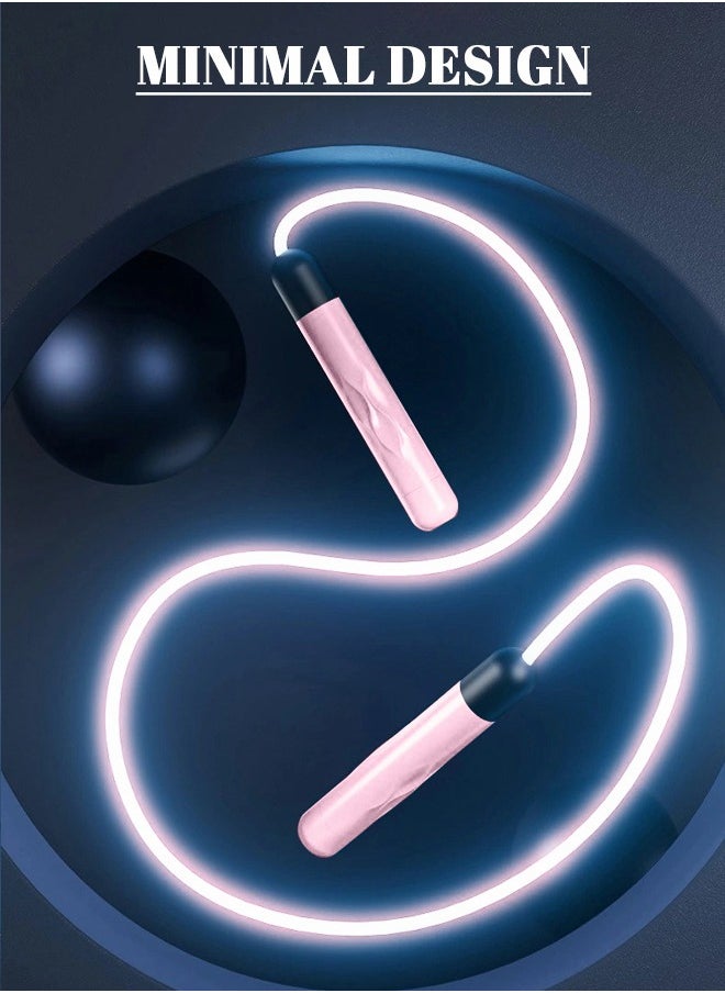 GROIC Jump Rope,Glowing Skipping Rope, for Basic Jumping Training Working Out Exercise Weight Loss, Indoors Outdoors LED Light Up Without Tangles Adjustable Jumping Rope  - Image 4