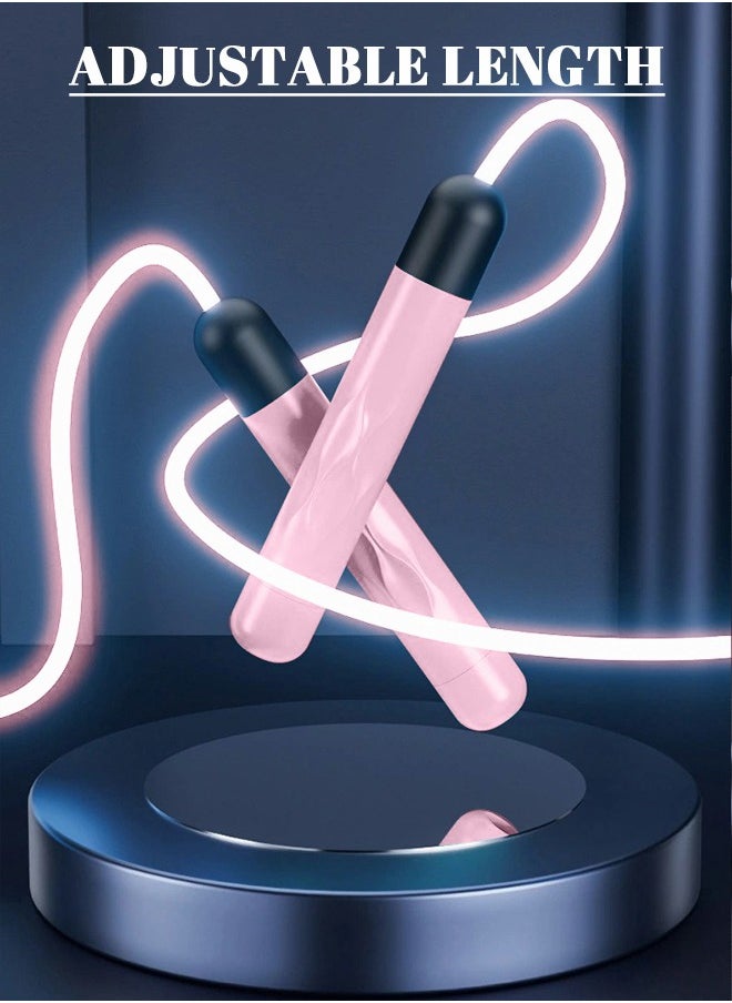 GROIC Jump Rope,Glowing Skipping Rope, for Basic Jumping Training Working Out Exercise Weight Loss, Indoors Outdoors LED Light Up Without Tangles Adjustable Jumping Rope  - Image 3