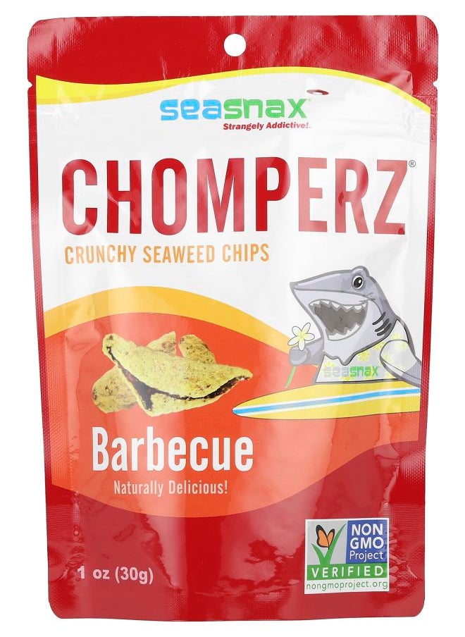 seasnax Chomperz Crunchy Seaweed Chips Barbecue 1 oz (30 g) 