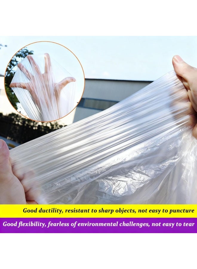 Car Cover Clear Plastic Car Cover, Waterproof Universal Rain Dust Garage Covers with Elastic Band, Cars Covers for Outdoor Snow/Rain Weather Protection (4.8m x 7.5m) - Image 3