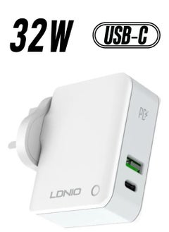 LDNIO 32W High Power USB Type C PD 3.0 Power Adapter Wall Charge and Lead Charging with Phone Fast Charger USB C Plug and Cable 1M for iPhone 12/12 Pro/12 mini/12 Pro Max/11 Pro Max SE 2020 X XR XS 8  - Image 1