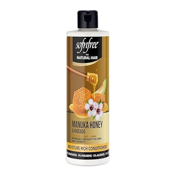 SOFNFREE SOF N' FREE Moisture Rich Conditioner with Manuka Honey & Avocado Natural Hair Butter and Hair Moisturizer for Coily & Curly Hair - 11.83 Fl Oz (Pack of 1) - Image 1
