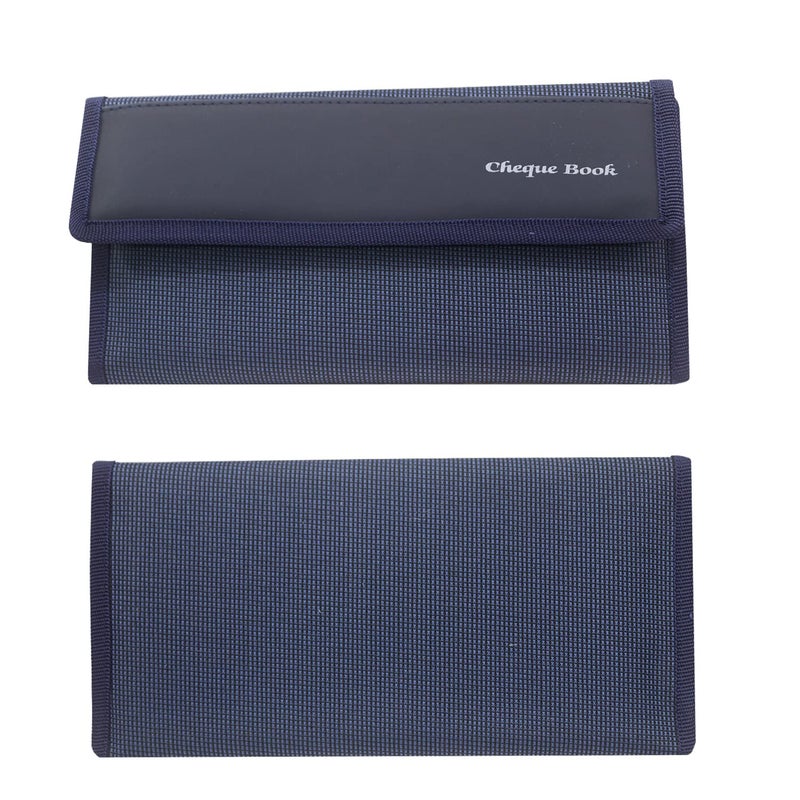 ANG Cheque Book Holder Passport Passbook Holder, Ladies & Gents Wallet Credit and Debit Card Holder Slots with Zipper Matte Cloth Pink Colour Use for Men & Women… (Blue) - Image 1