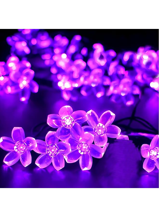 erorex 2Pack String Light Battery And Usb Powered 19.6Ft 6M Purple 40Led Cherry Blossom String Light Indoor Outdoor Decoration Ideal For Garden Birthday Wedding Party - Image 1